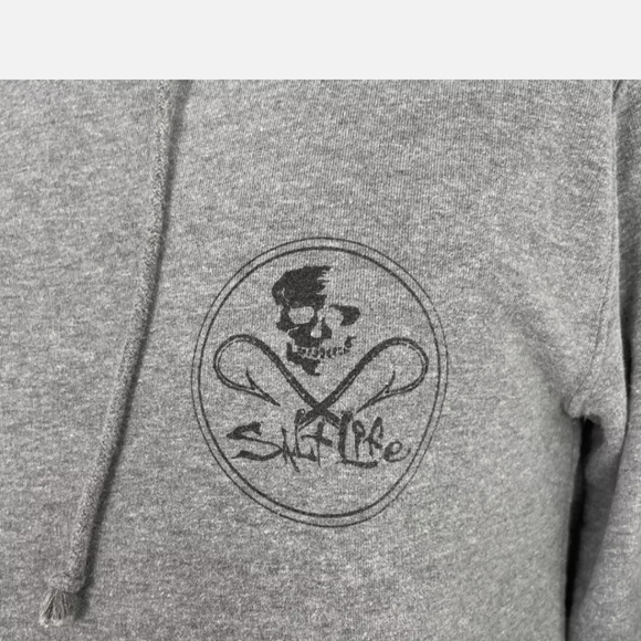 Salt Life Skull gray pullover hoodie Sz.2XL NWT - Picture 4 of 6